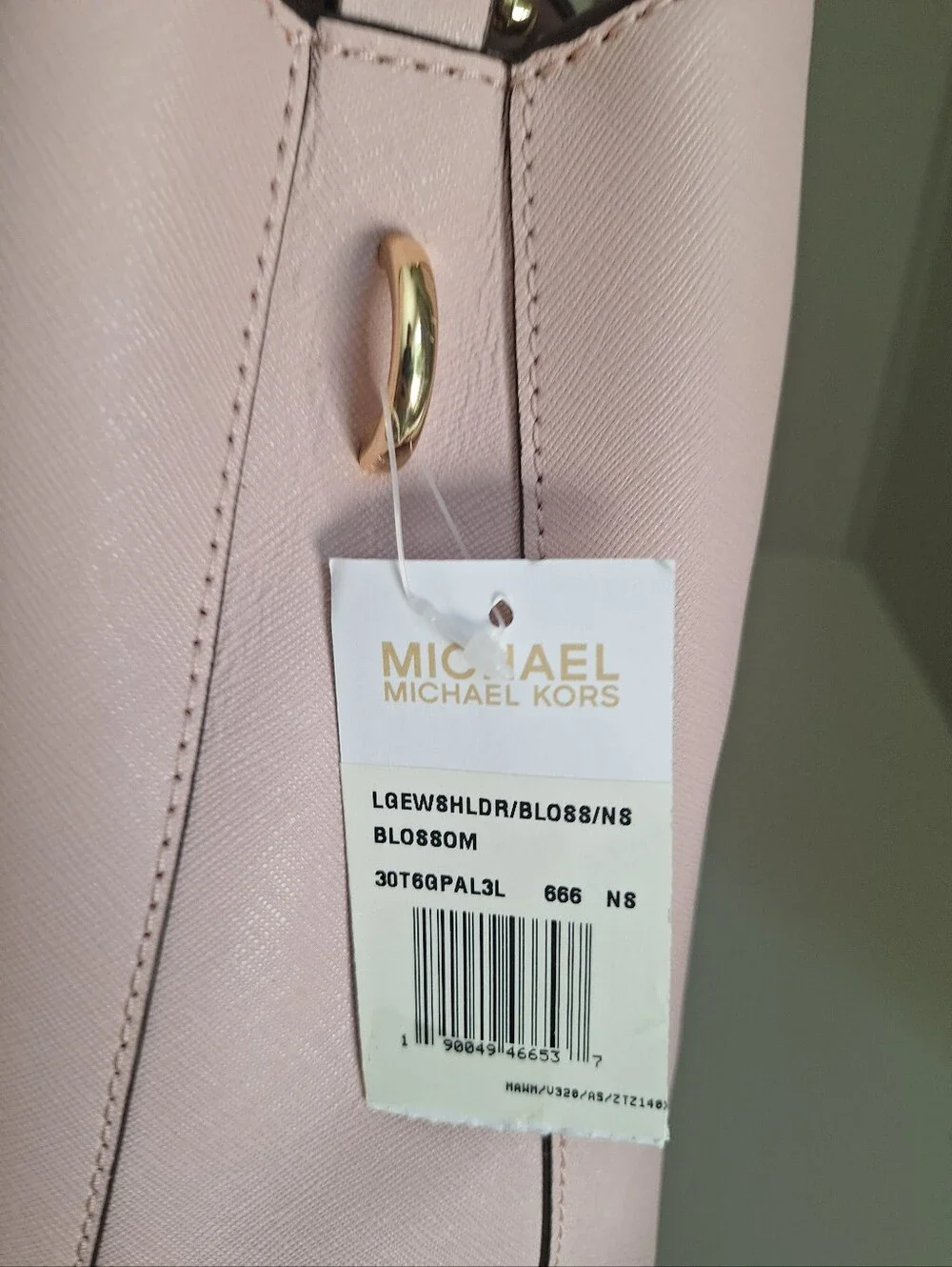 NWT Michael Kors Portia Saffiano Leather Crossbody Shoulder Bag Blossom Pink